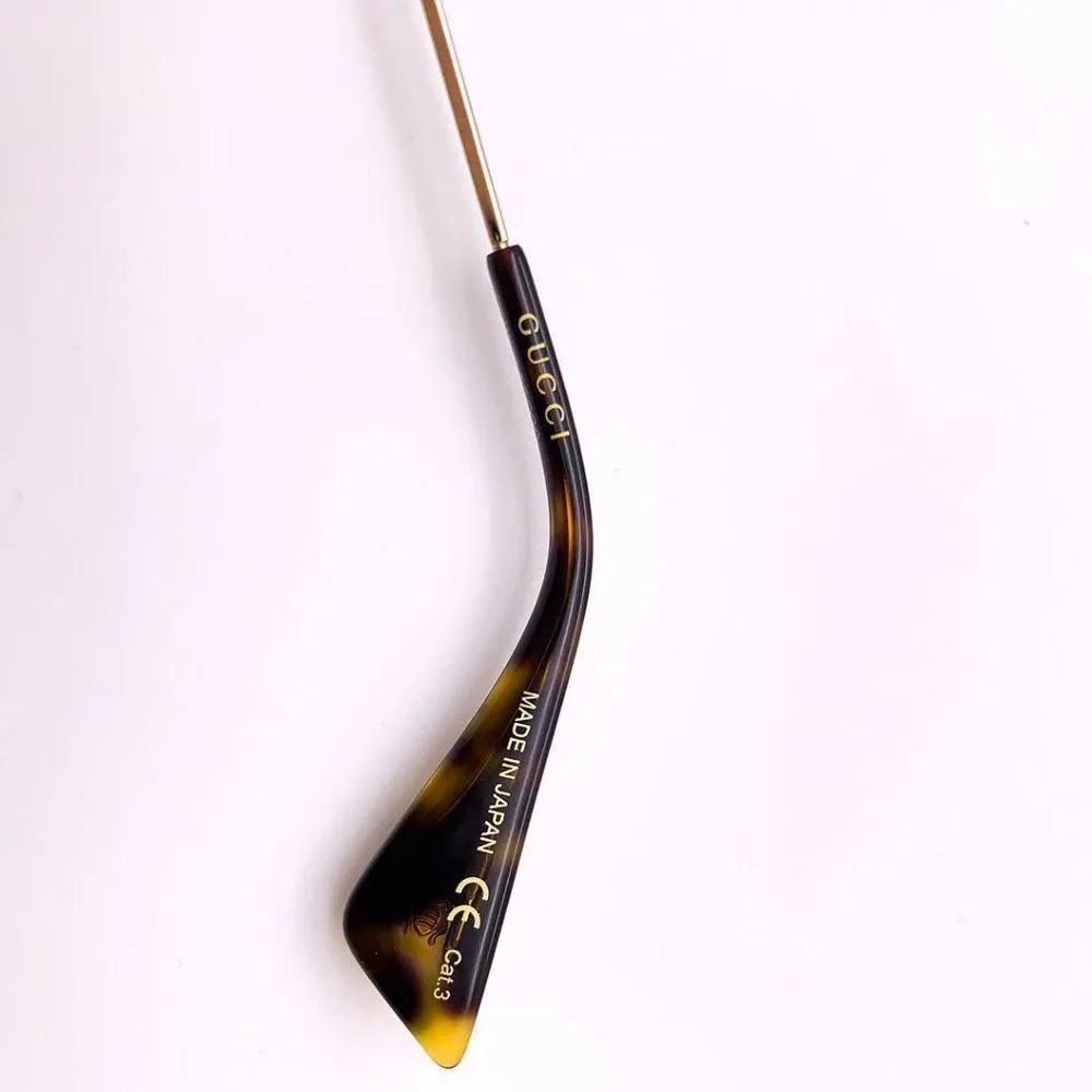 GUCCI unisex GG0062s 003 Gold Green Sunglasses